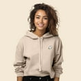 thumbnail image 3 of Dalix Ghost Embroidered Fleece Zip Hoodie Cold Fall Winter Women in Heather Dust L Large, 3 of 5