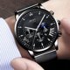 thumbnail image 4 of Reloj de hombre Reloj de cuarzo luminoso de tres ojos falsos Reloj de hombre de estilo coreano de moda, 4 of 6
