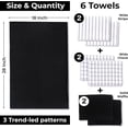 thumbnail image 3 of Cotton Dish Towels For Kitchen Drying - Highly Absorbent Wide Black Striped Plaid Tea Towels - 18"X28" Set Of 6 Farmhouse Linen Dishtowels In Bulk - Pano De Prato Para Cozinha - T Towles Towls, 3 of 3