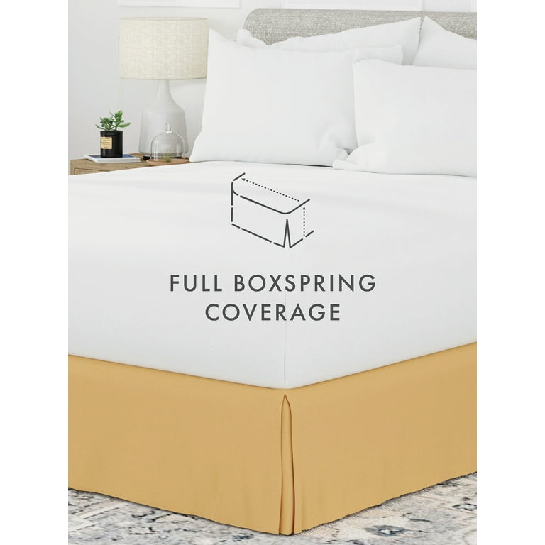 Gold pleated bed skirt online