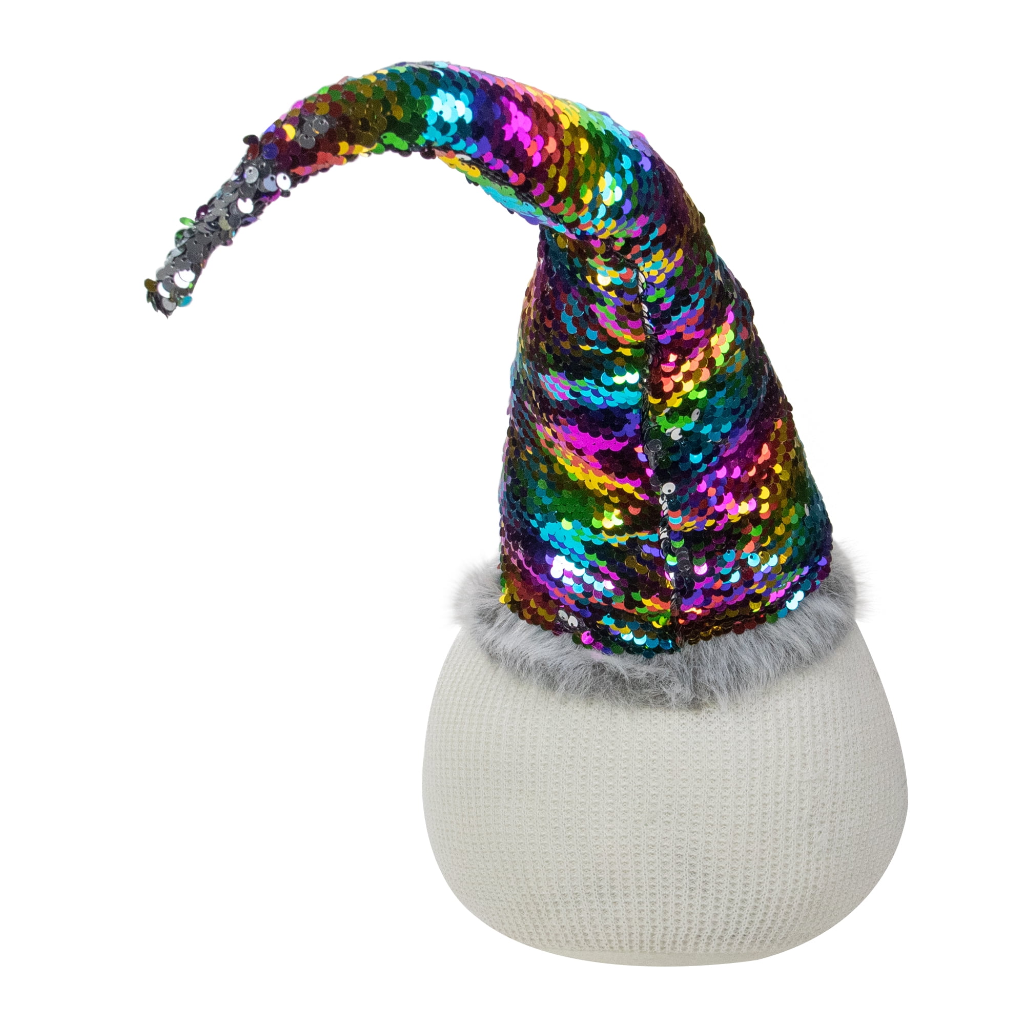 Northlight Gnome with Rainbow Flip Sequin Hat Christmas Decoration - 24"