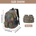 thumbnail image 3 of 30L Backpack Durable Computer Bag for College & Travel Lightweight Daypack Fits 15.6" Laptop Cute Snails and Mushrooms, 3 of 7