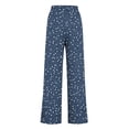thumbnail image 5 of Mifsaly Heart Print Wide Leg Sweatpants Women High Waist Demin Pants Elastic Waistband Soft Cotton Joggers Relaxed Work Vacation Casual Pant With Pockets S, 5 of 6