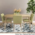 thumbnail image 2 of Noble House Kwame 5-Piece 60" Engineered Wood Dining Set in Green Tea/Oak, 2 of 10