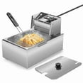 thumbnail image 1 of Filtration Multifunctional Electric Deep Fryer 1500W 6L Large Capacity Fryer Pot with Oil Filtration Basket for Kitchen, 1 of 7