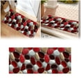 thumbnail image 2 of TIELUTT Corridor Stone Patterned Carpet 3D Pebble Pattern Entrance Carpet Washable Carpet Bathroom Stone Fuzzy Rug for Bedroom Carpet for Dorm Room Fuzzy Full Size Blanket Throws for Bedroom Rugs Sof, 2 of 5