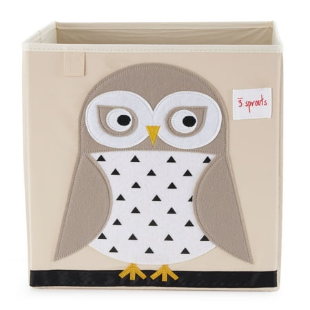 3 Sprouts - Children's Foldable Fabric Storage Cube Box Soft Toy Bin