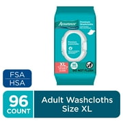 Assurance Disposable and Pre-Moistened Premium Extra Large Washcloths for Adults, 96 Count