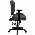 thumbnail image 2 of Mid-Back Gray Fabric Multifunction Ergonomic Swivel Task Chair with Pillow Top Cushioning and Arms, 2 of 6