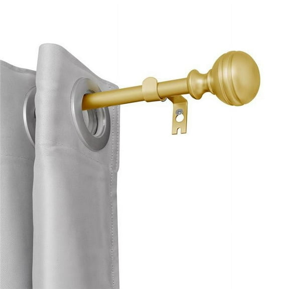 0.625 in. Curtain Rod for 28 to 48 in. Windows, Gold
