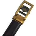 thumbnail image 4 of Marshal Men's Genuine Leather Ratchet Dress Belt With Automatic Buckle Brown Buckle7, 50", 4 of 9