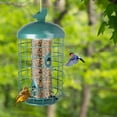 thumbnail image 3 of MUMTOP Squirrel Deterrent Green Bird Feeders for Outdoors Hanging, 2.73 lb Large Capacity, Caged Tube Wild Bird Feeder – Premium Grade Steel, Chew-Proof and Weather Resistant, 3 of 7