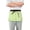 Apple Green and White Stripes, variant on Aubergine and White Stripes Server Apron with 3 Pockets Waterproof Waitress Waist Short Apron for Man Woman 12 Inches