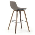thumbnail image 4 of Simpli Home Randolph Mid Century Modern 28 inch Bentwood Counter/ Bar Height Stool (Set of 2) in Mocha Woven Fabric, 4 of 8