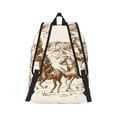 thumbnail image 3 of Balery Western Desert Cowboys1 Vintage Canvas Backpack for Men and Women - Large Capacity, Durable Travel Laptop Bag for School, Work, Hiking, and Outdoor Activities, 3 of 7