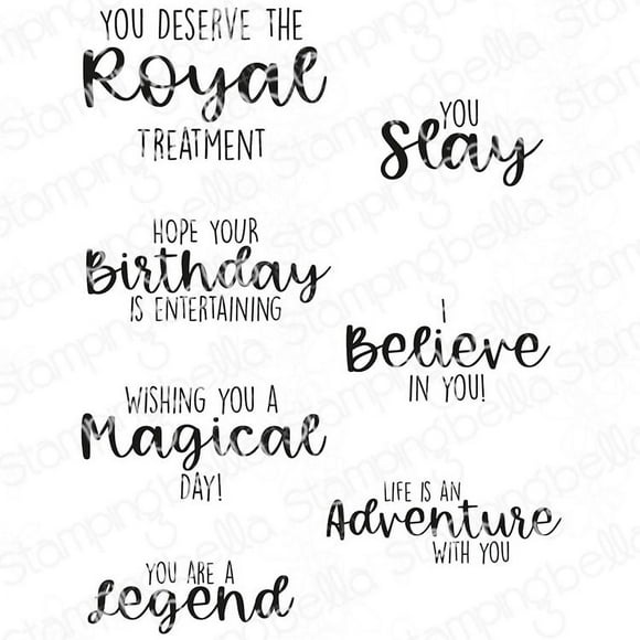 Stamping Bella Cling Stamps-Fairytale Sentiment Set