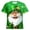 04-Green, variant on IWRICH St Patrick's Day T Shirt for Men Short Sleeve 3D Graphic Funny Irish Clover Tees Shamrock Festival Party Tops 07-Green XL