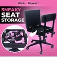thumbnail image 2 of Silla de costura Pink Power Hydraulic sin brazos con ruedas y respaldo, 2 of 6