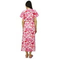 thumbnail image 4 of Bimba Kaftan Front & Back Buttons Gown Printed Maternity Night Wear Caftan, 4 of 7