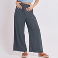 thumbnail image 4 of Outfmvch Cotton Linen Pants for Women Linen Palazzo Pants for Women Beach Pants for Women Pedal Pushers for Women High Waisted Linen Pants Women' S Culottes 2026 Trendy Gray S-2XL, 4 of 8
