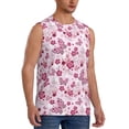 thumbnail image 2 of Fotbe Men's Flower Butterfly Print Men's Sleeveless Muscle Tank Tops Casual T-Shirts for Gym Workout Beach-Large, 2 of 8