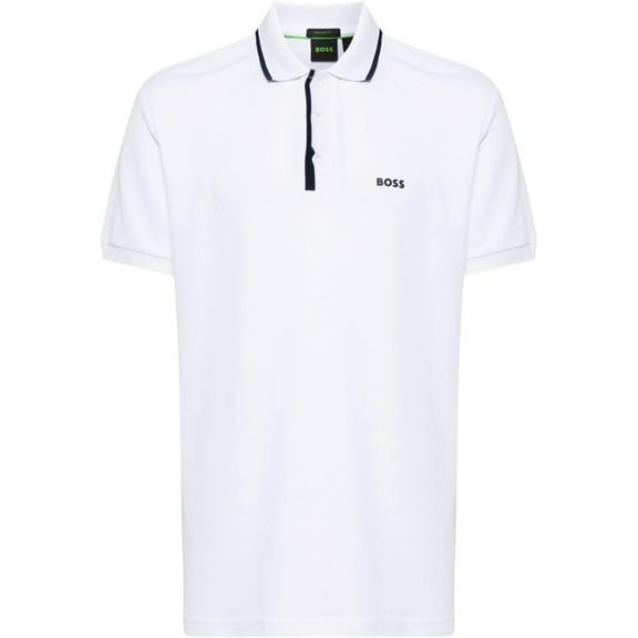 Hugo Boss Men's Paddy 2 NCSA Stretch Polo Shirt, White, Large