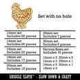 thumbnail image 2 of Barred Plymouth Rock Chicken Wood Mini Charms Shapes DIY Craft Jewelry - No Hole - 20mm (15pcs), 2 of 7