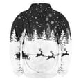 thumbnail image 3 of KeShDi Christmas Sweatshirts for Men Casual Fashion Stand Collar Print Zipper Pullover Long Sleeve Sweatshirt Black XL, 3 of 3