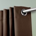 thumbnail image 2 of Premium Heavy Duty Room Divider Curtain / Patio Curtain with Grommet 1 Panel - Taupe 120" x 108", 2 of 4