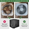 thumbnail image 3 of Air Conditioner Cover for Outside, Full Mesh All Seasons Central AC Unit Protector, Against Leaves, Debris, Cottonwood, Includes 2 Zip Ties, 35.4"x35.4"x39.4", 3 of 6