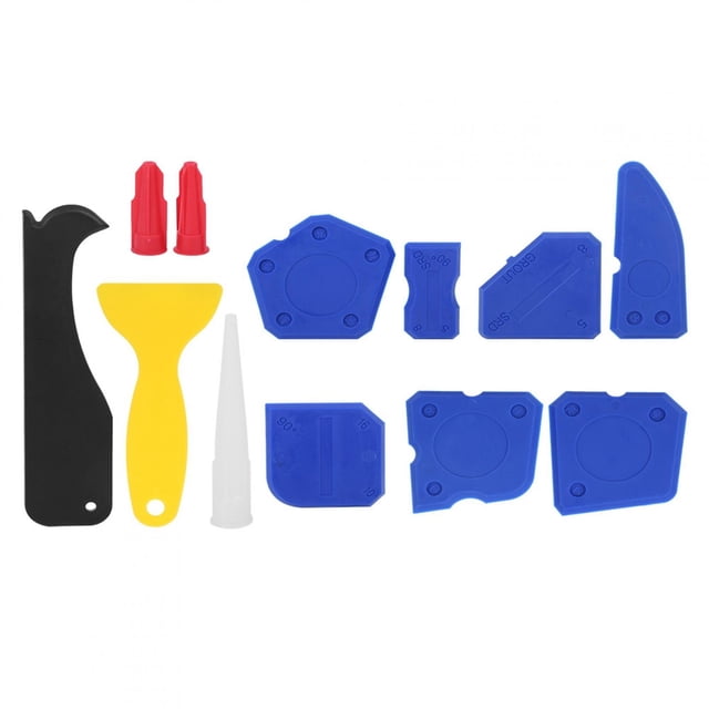 Removedor de sellador de silicona, 12 piezas/juego, esparcidor de sellador de plástico, raspador de calafateo, esparcidor de sellador, estética elegante