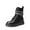 BLACK, variant on Women's Fashion Platform Combat Boots Lace Up Lug Sole Goth Ankle Booties Shoes