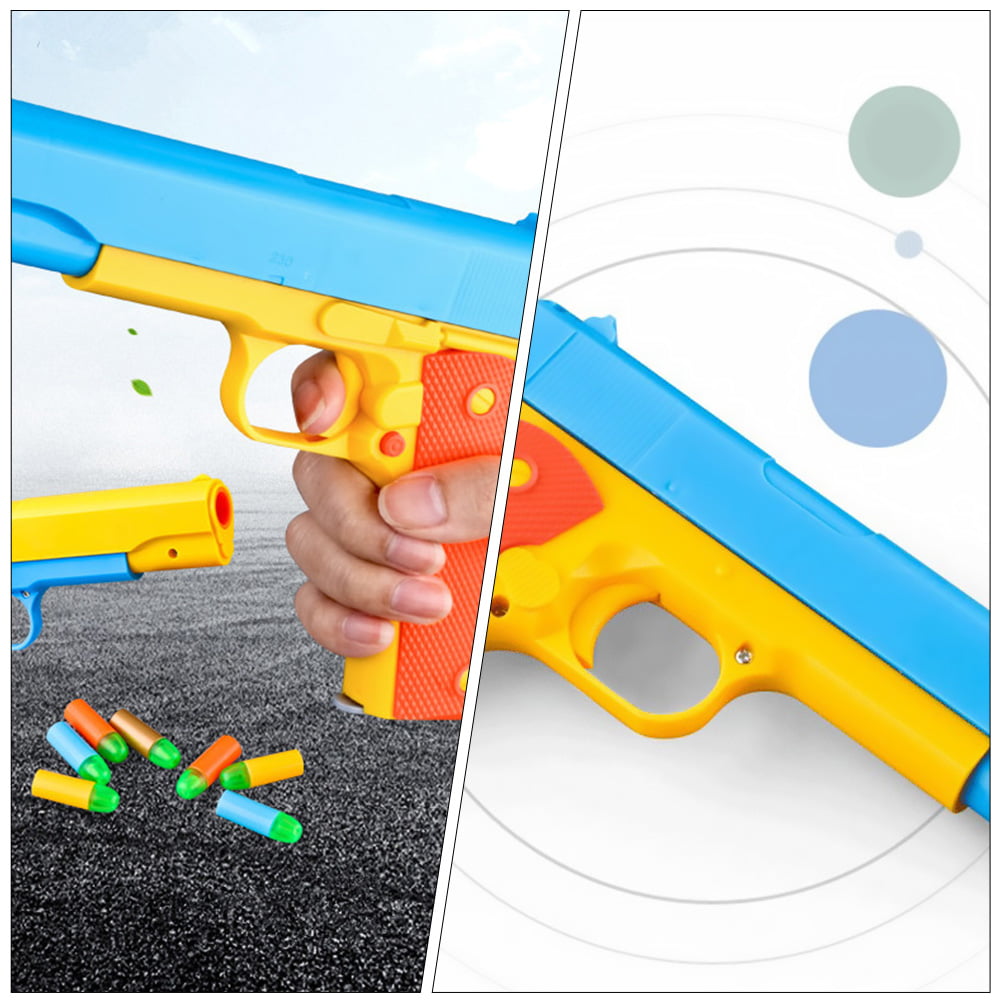 Details about   1 Set of Simulation Shooter Toys Kid Shooting Toy with 10 Bullets Random Color 