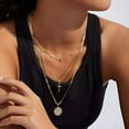 thumbnail image 4 of DESIGNICE Initial Necklaces for Women,Charm Gold Necklace for Women,Collarbone Chain Letter Necklace for Women,Gold,StyleP, 4 of 6
