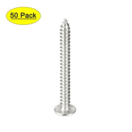 

Uxcell #6 x 1-1/4 304 Stainless Steel Phillips Head Self Tapping Screws 50 Pack