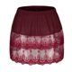 thumbnail image 3 of Gibobby faldas de mezclilla para mujer suelta de encaje en la cintura, falda corta a la moda para mujer(Vino, XL), 3 of 5