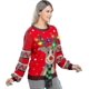 thumbnail image 2 of Womens Led Light Up Reindeer Ugly Christmas Sweater Built-in Light Bulbs, 2 of 4