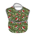 thumbnail image 2 of Susaid Christmas Hat sock Print Bibs for Babies Toddlers Adjustable Waterproof Free Soft Durable Bibs for eating with Large Pocket Food Catcher, 2 of 8