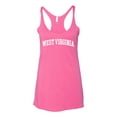 thumbnail image 2 of Wild Bobby State of West Virginia College Style Women Tri-Blend Racerback Tank Top, 2 of 6