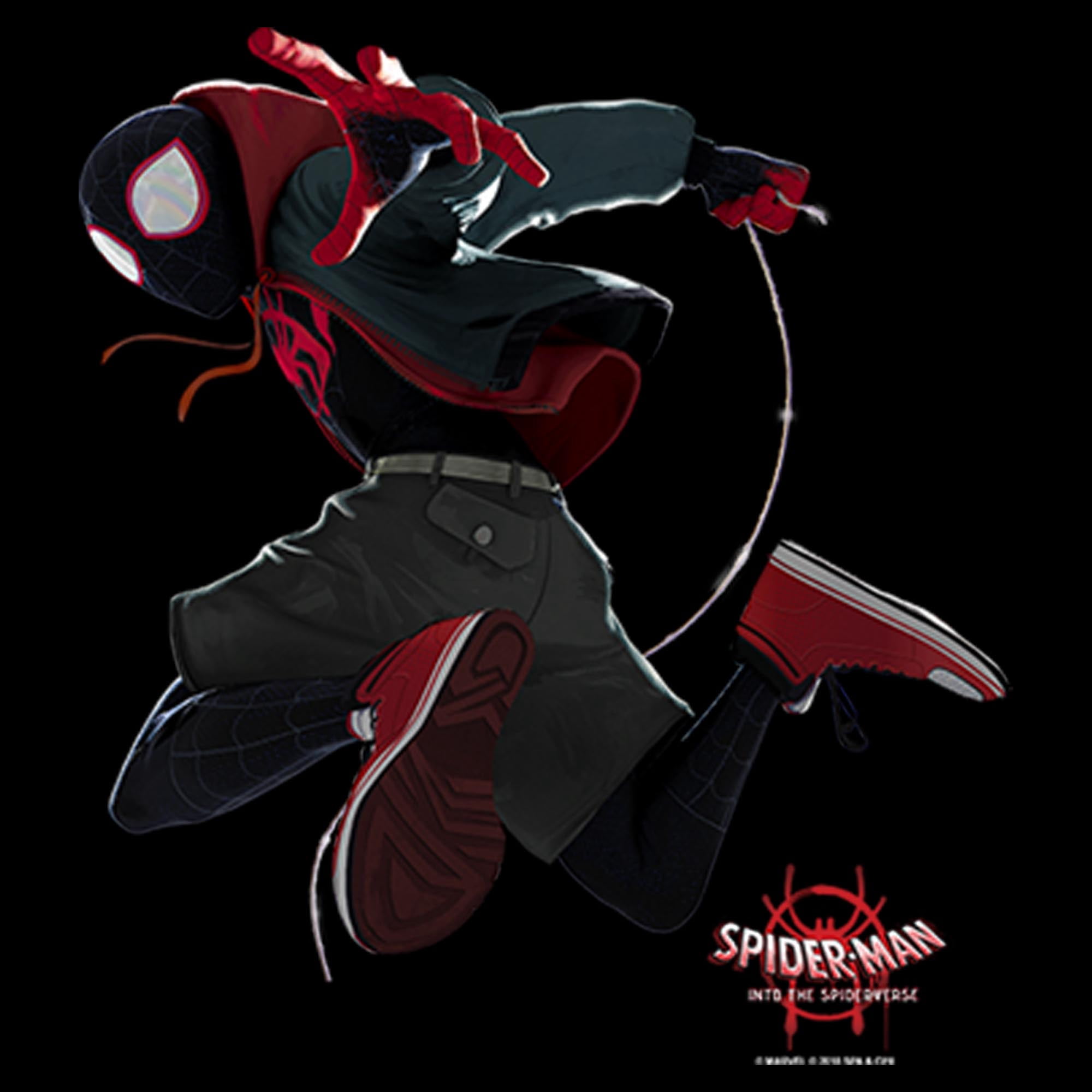Men's Marvel Spider-Man Spiderverse Miles Morales Jump Pull Over Hoodie