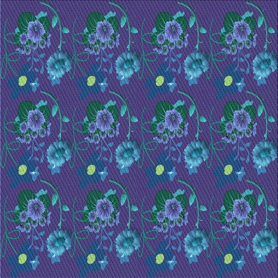 Ahgly Company Indoor Square Patterned Purple Amethyst Purple Area Rugs, 8' Square