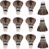 Duck Feather Badminton,Bexikou 12 Pcs Shuttlecocks Set with High Stability and Durability,High Speed Badminton Balls for Outdoor Sports Entertainment Training(Black)
