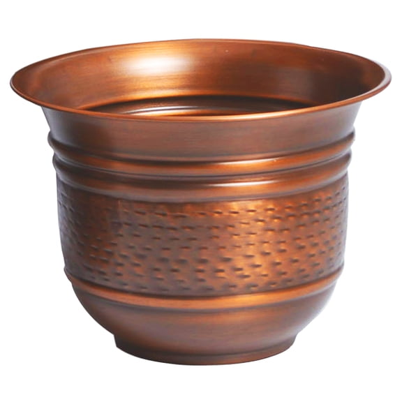 12In Antique Copper Round Planter