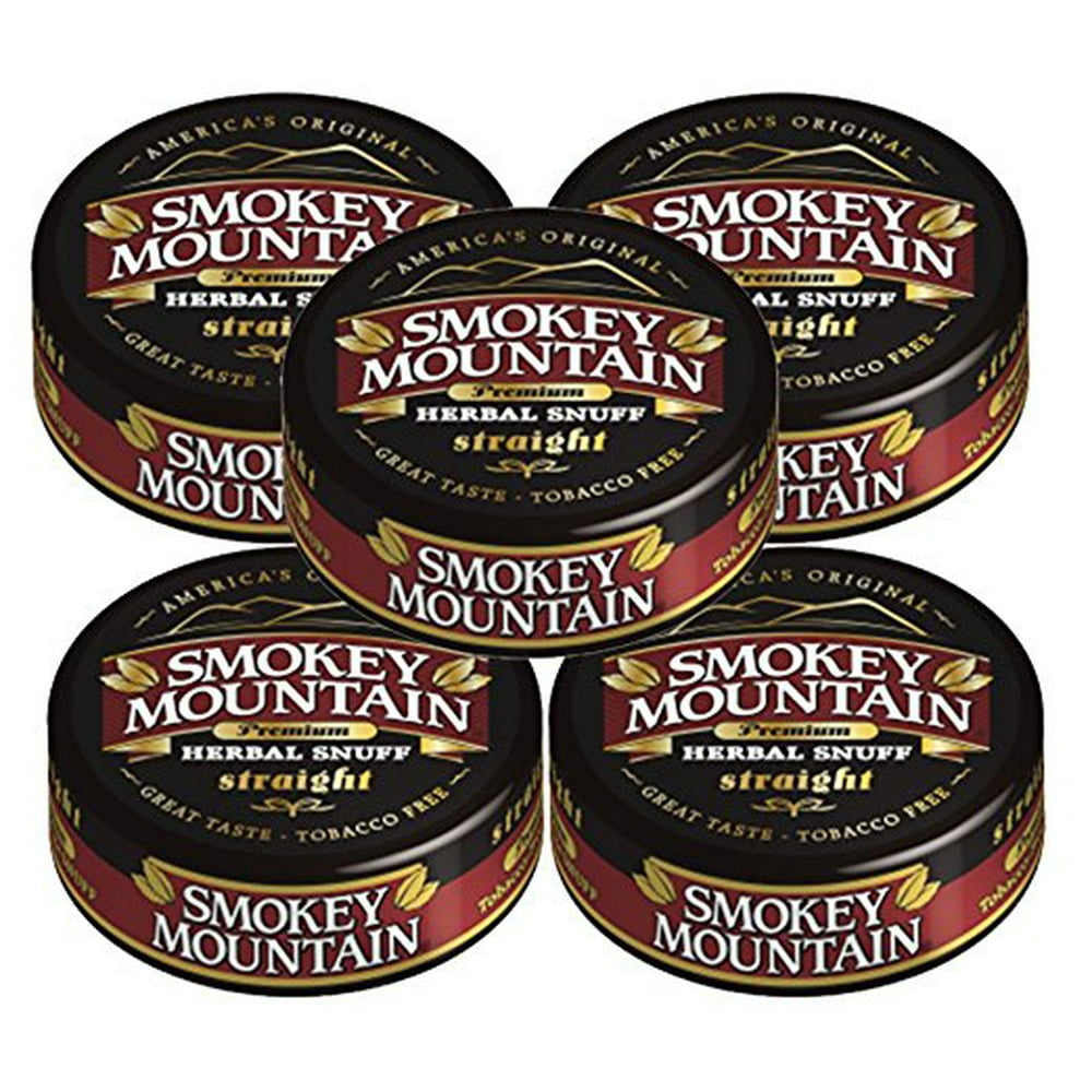 Smokey Mountain Herbal Snuff Tobacco & Nicotine Free 5 Cans