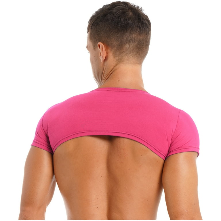 Mufeng Adult Mans Short Sleeve Casual Half Shirts Gym Sports