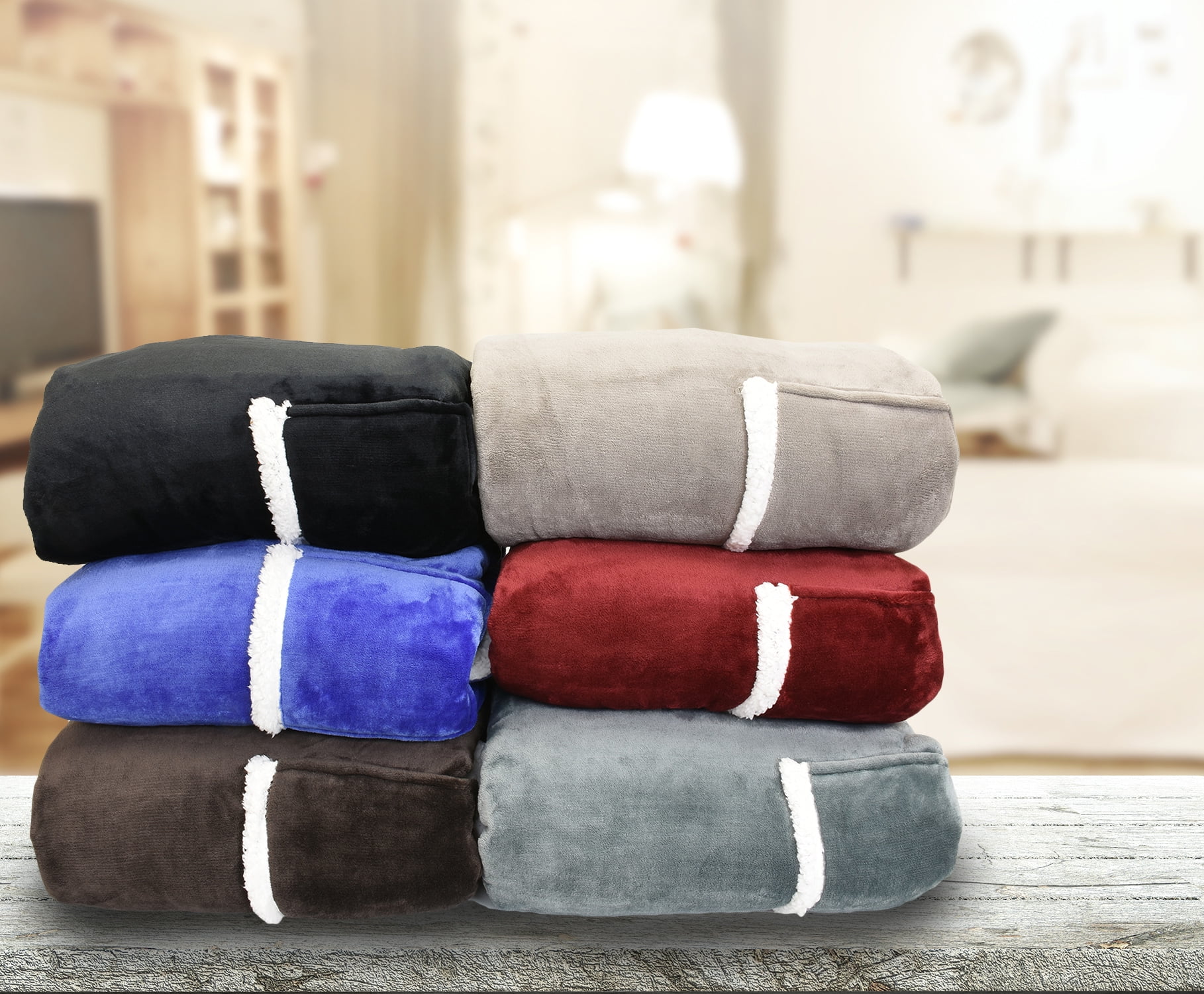 Catalonia Wearable TV Blanket with Sleeves Arms Warm Micro Plush Sherpa Fleece for Adult Large Wrap Throw Robe 72 x 55”