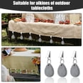 thumbnail image 5 of 12 Pieces Tablecloth Weights Clips,Tutuviw Marble Tablecloth Pendant,Teardrop Shape Pendant Stone with Stainless Steel Clip,Table Cloth Holding Clip for Indoor Outdoor Tables Camping Home (Gray), 5 of 8