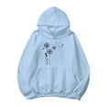 thumbnail image 3 of WEAIXIMIUNG Chandail en Molleton Surdimensionné à Col Rond pour Femmes Imprimé à Capuche avec Poche Pull de Sport, 3 of 4