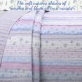thumbnail image 5 of Cozy Line Home Fashions Shabby Chic Floral Ruffle Stripe 100% Cotton Reversible Quilt Set (Lavender, Queen - 3 Piece), 5 of 6