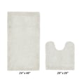 thumbnail image 2 of Better Trends 2 Piece Premium Bathroom Rug Set 100% Cotton Soft Tufted Reversible Bath Rug Water absorbent Bath Mat for Bathroom Shower and Tub Use, Edge Collection Ivory (20" x 20" | 24" x 40"), 2 of 5
